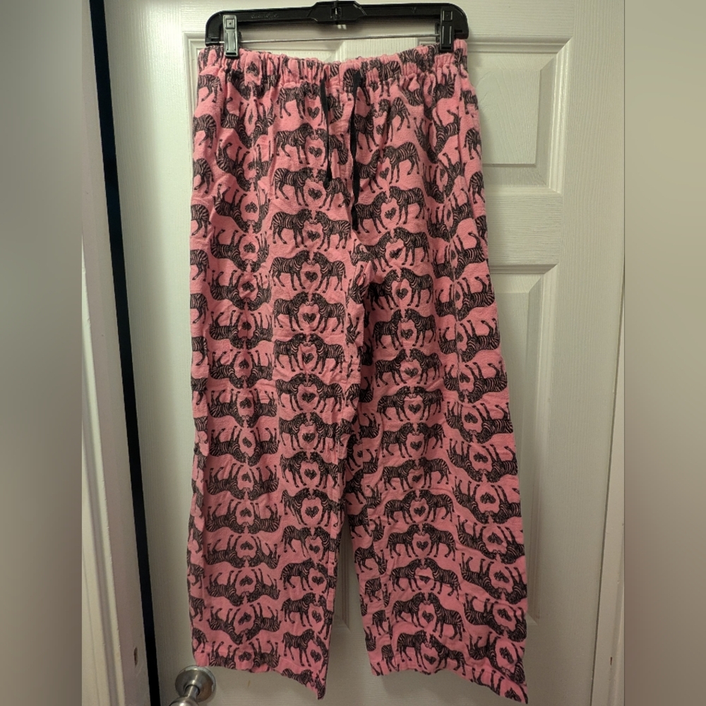 Joe Boxer Pink Zebra Print Pajama Pants Size L